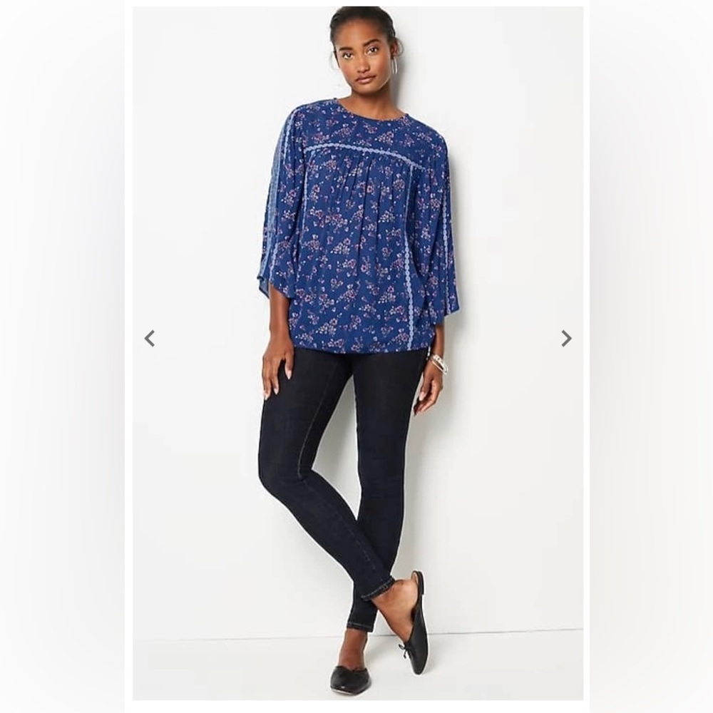 J. Jill Night Sky Floral Top